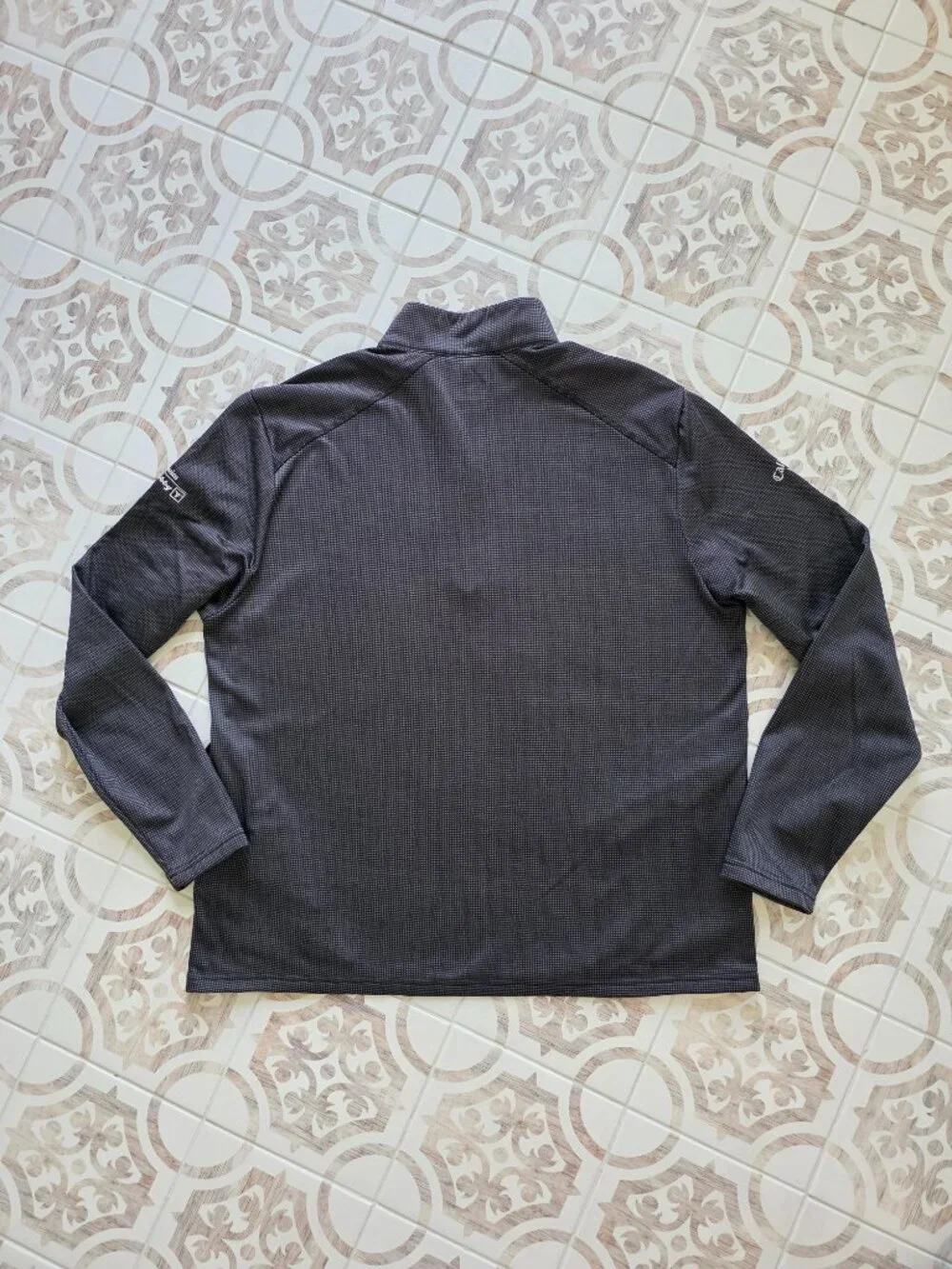 Callaway Golf Men's Quarter-Zip Textured Grid Performance Pullover Fleece Jacket